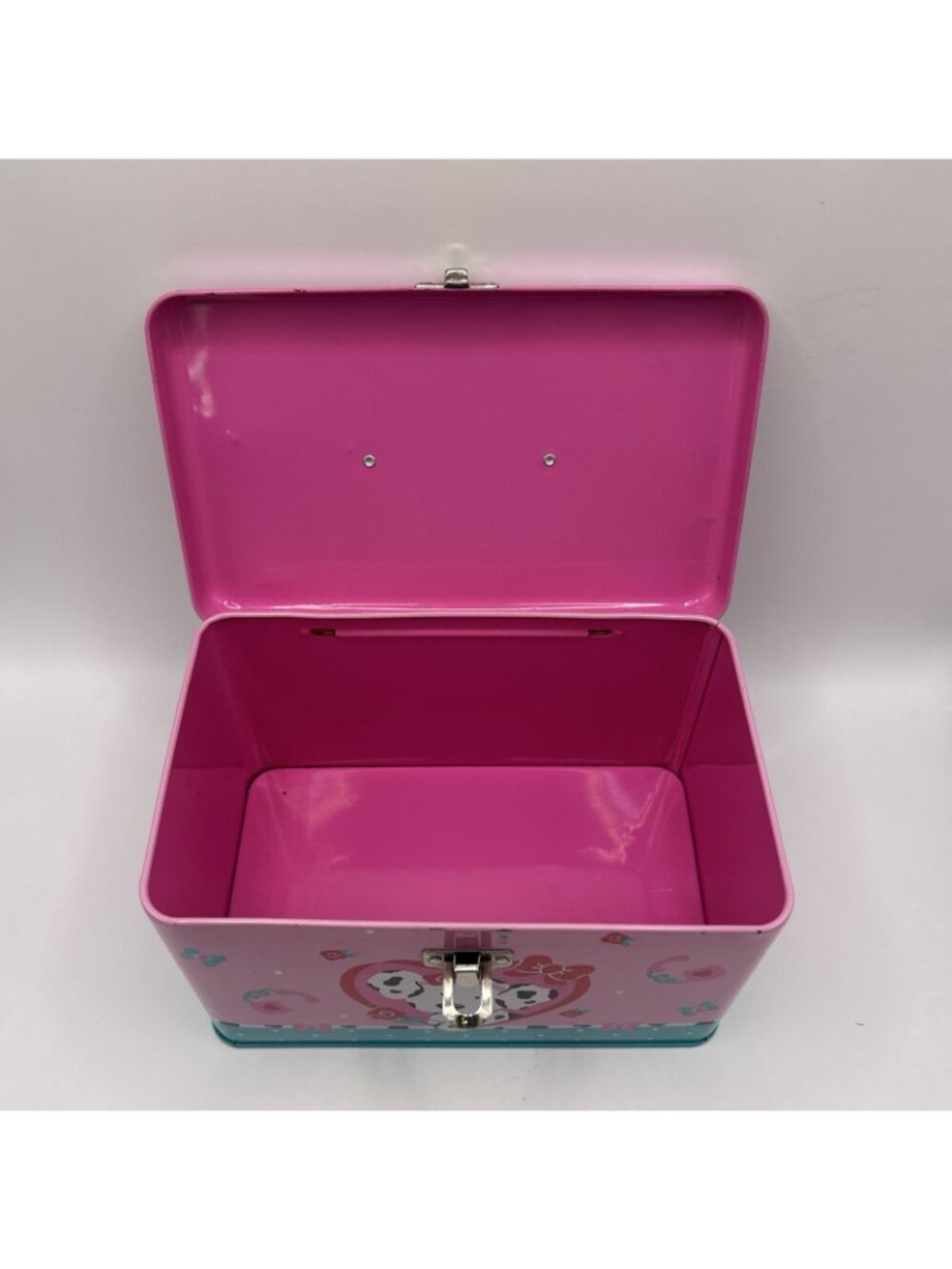 Sanrio 1993 Spottie Dottie Metal Tin Trinket Box Dog Pink Container Rare Vintage - Picture 7 of 16